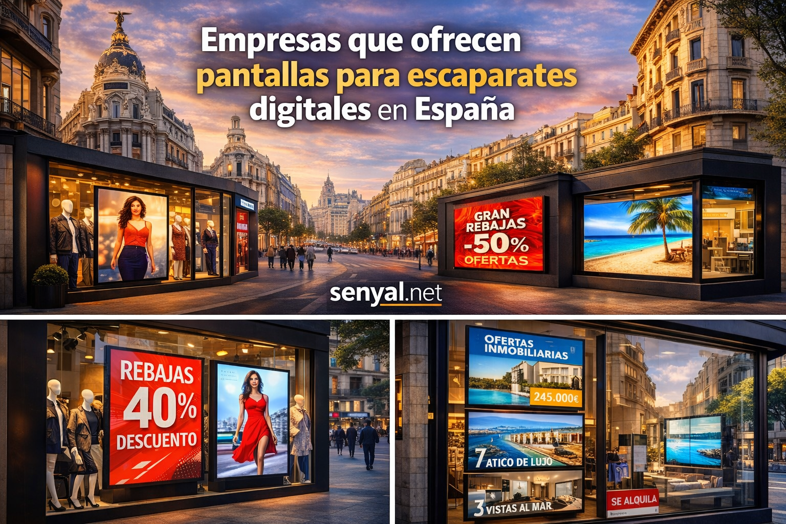 Empresas de pantallas para escaparates digitales